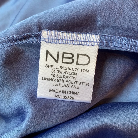 NBD Revolve Isabel Lace Mini Dress Chambray Blue - Picture 5 of 7